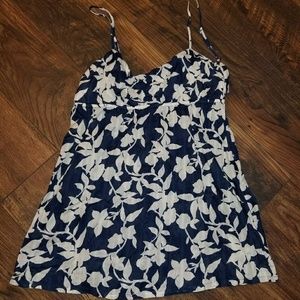 Blue and white top