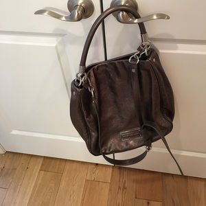 Metallic silver Marc Jacobs hobo bag