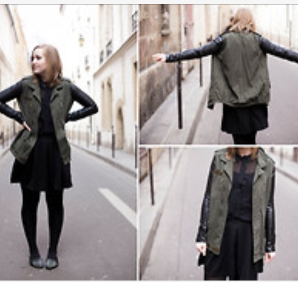 Military army jacket, great condition! Green/brown