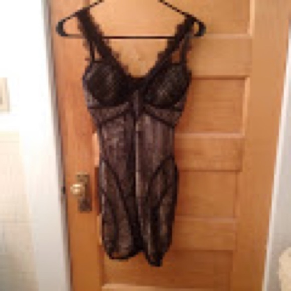 Bebe black lace corset dress xs