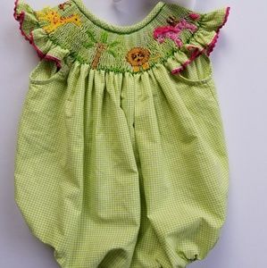 Southern Sunshine Kids Zoo Animal Smocked Bubble