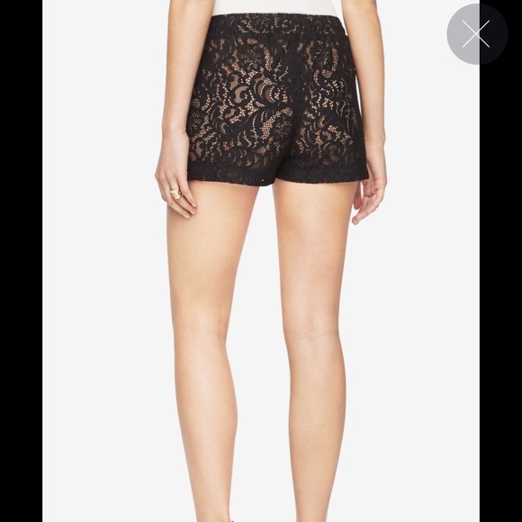 BCBG Black and Nude Lace Shorts - Picture 3 of 7