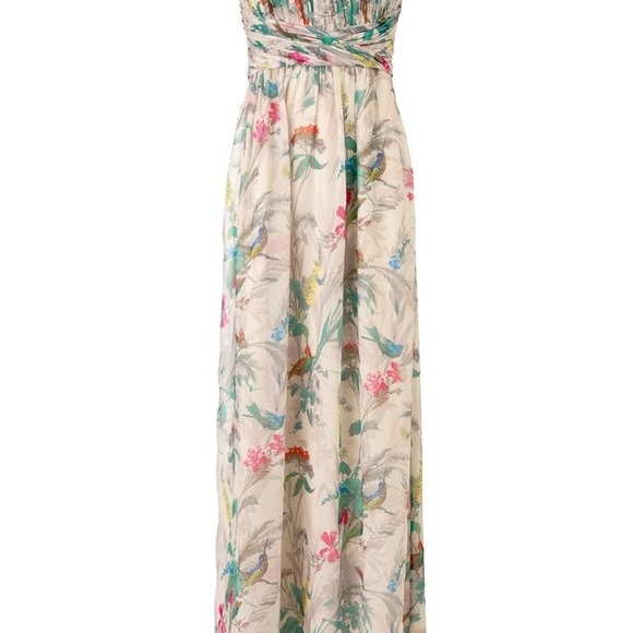 🎈NWT Ted Baker Strapless Printed Maxi Dress/Gown - Picture 2 of 8