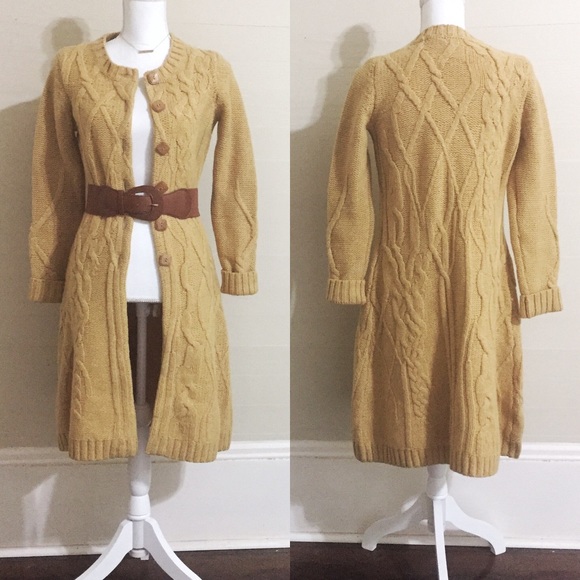 Anthropologie Sweaters - NWT •Anthro• Far Away Wool Coiled Cable Duster