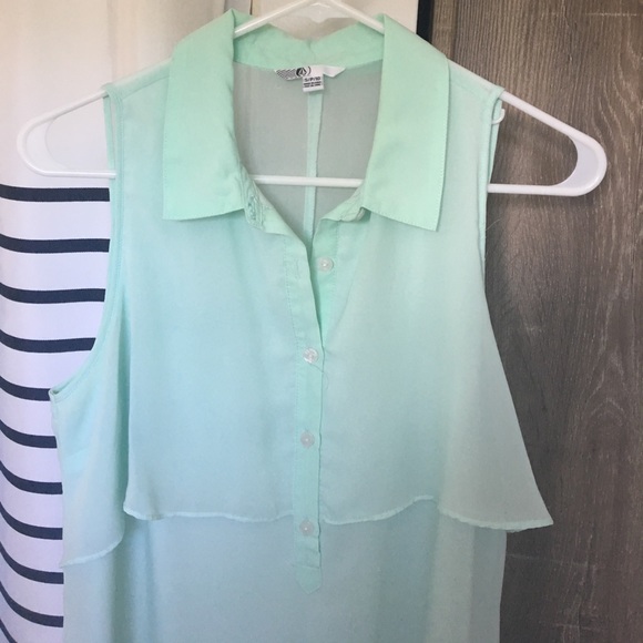 Silky Mint Mini Dress - Picture 2 of 3