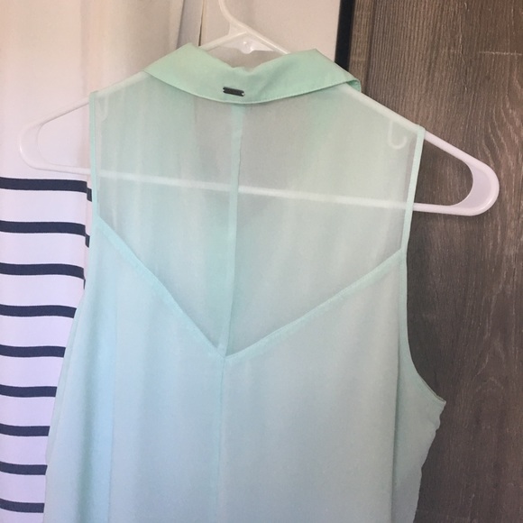 Silky Mint Mini Dress - Picture 3 of 3