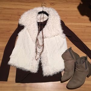 Quilted/Fur Vest
