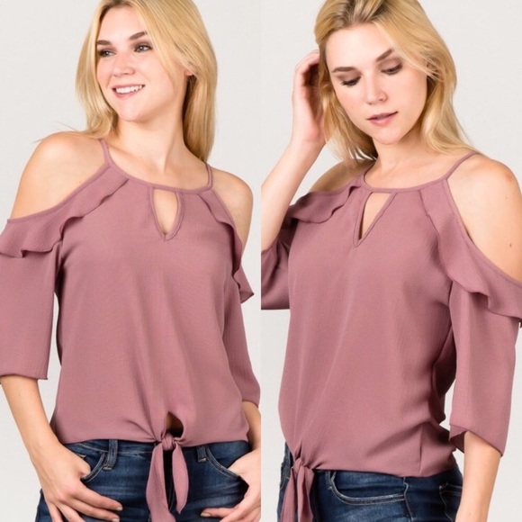 Cold Shoulder Top - Picture 2 of 6