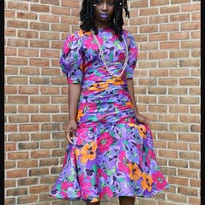 FLOWER BOMB MIDI DRESS