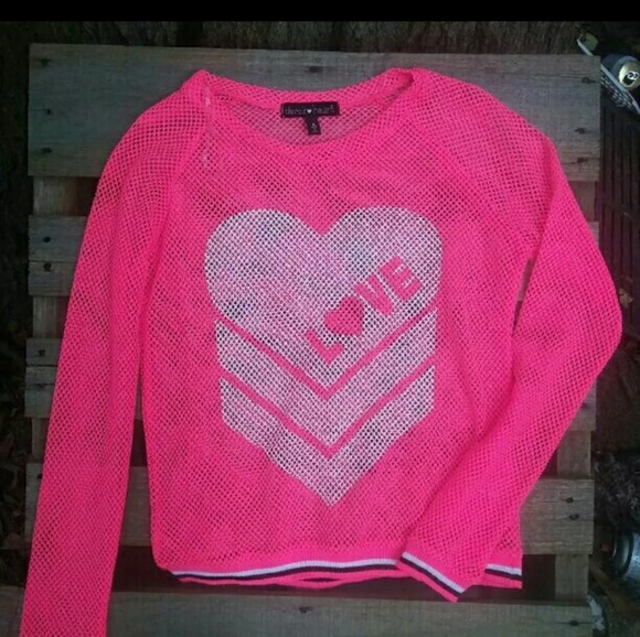 hot pink mesh top - Picture 1 of 2