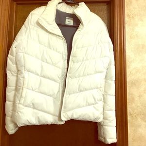 White old navy bomber jacket