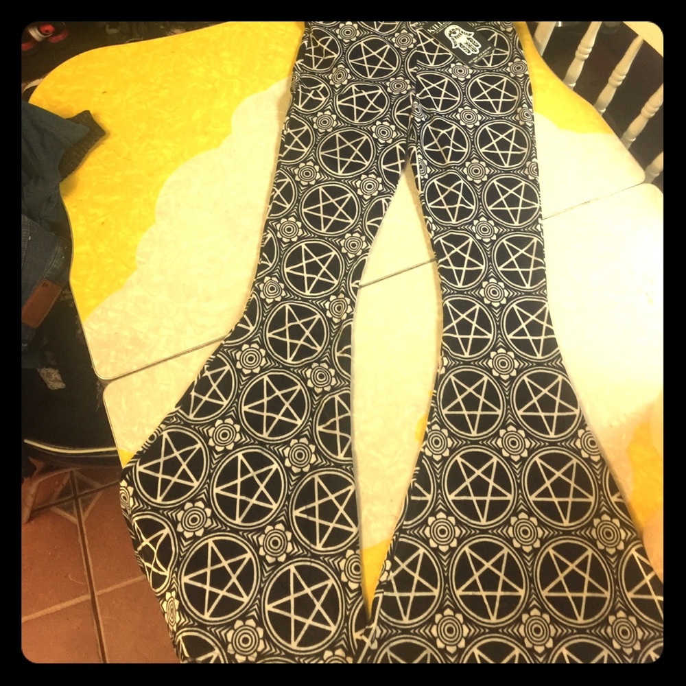 Killstar pentagram bell bottoms!