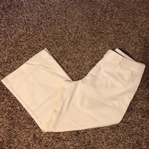 Beige Cream Express Editor Cropped Pants