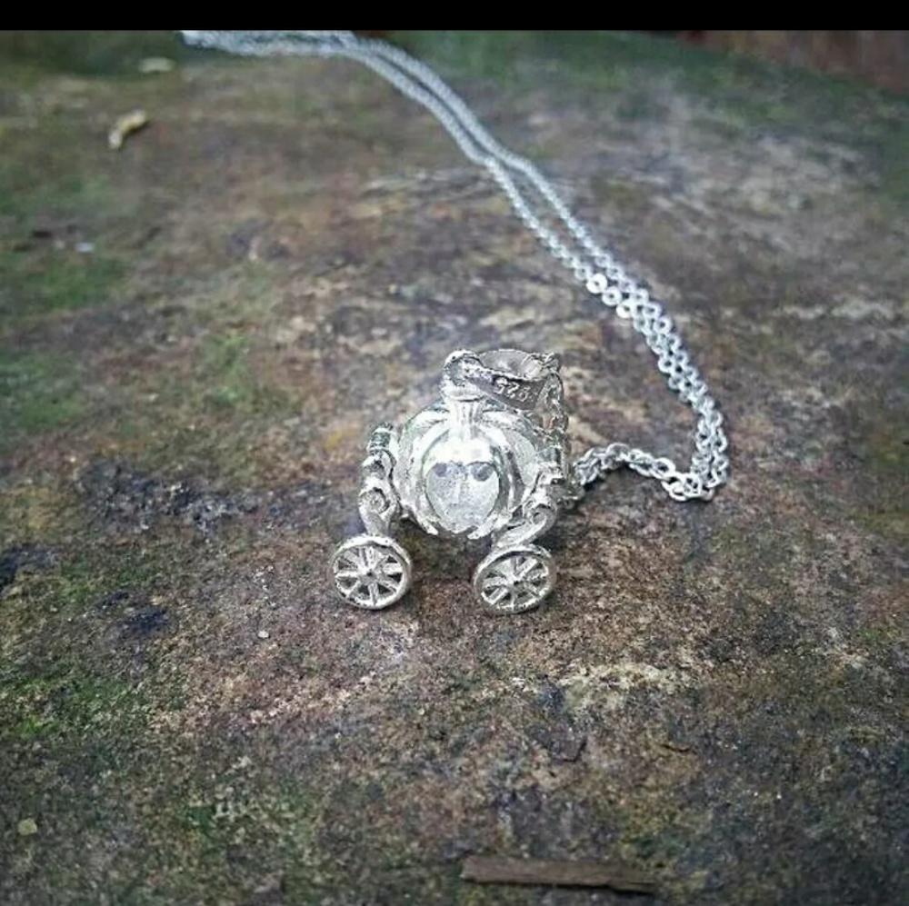 SOLD*cinderella's magic pumpkin necklace