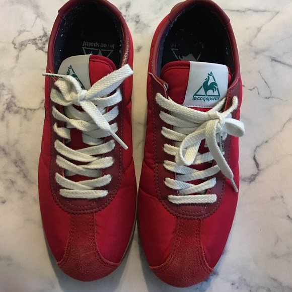 le coq sportif red sneakers