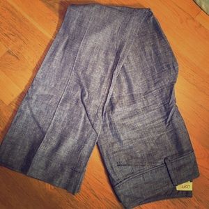 Ann Taylor LOFT Chambray trousers. Sz 4 Curvy Fit!