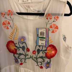 Knee length antique white dress