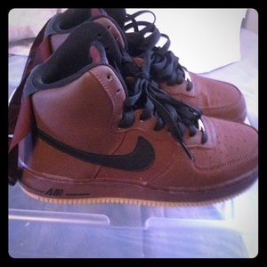 Nike Air Force 1's Burgundy
