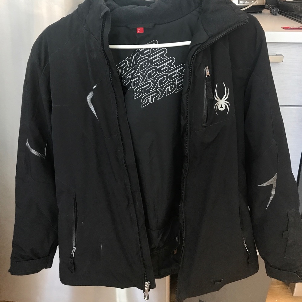 Spyder Ski Jacket Boys size 16 black