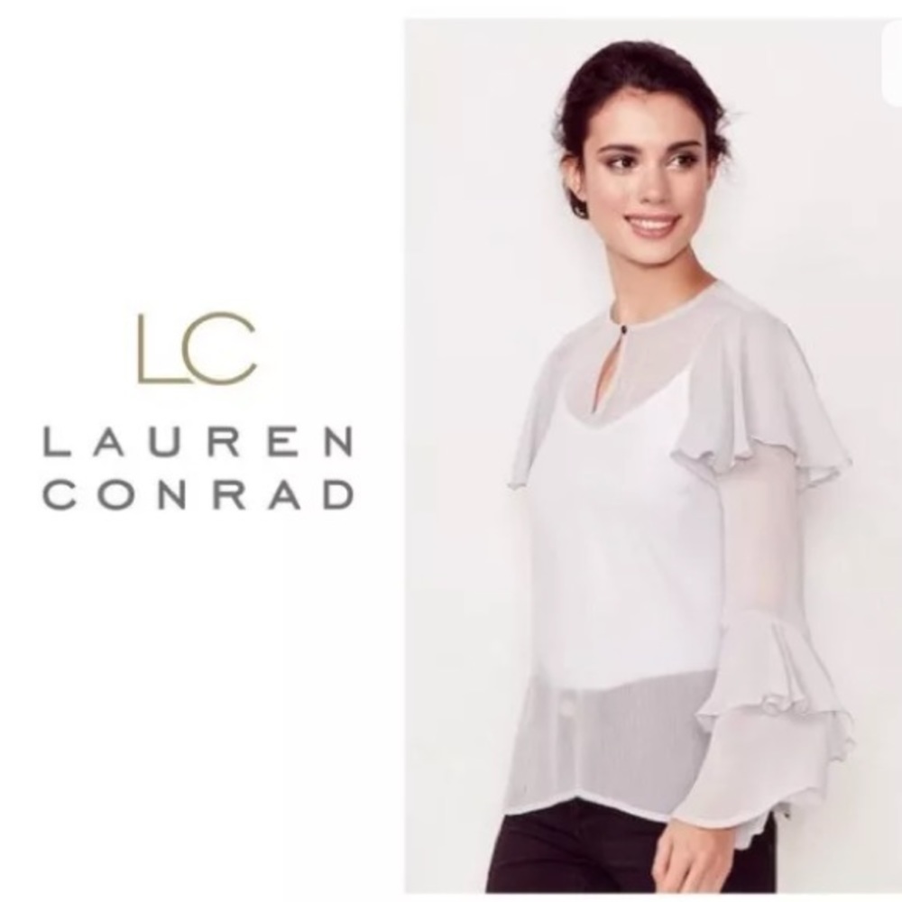 NWT Lauren Conrad tiered ruffle blouse