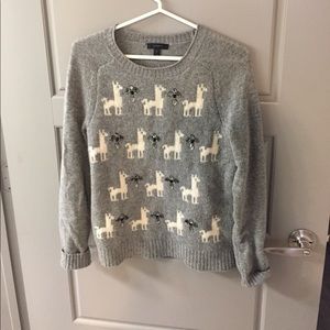 Jcrew llama sweater