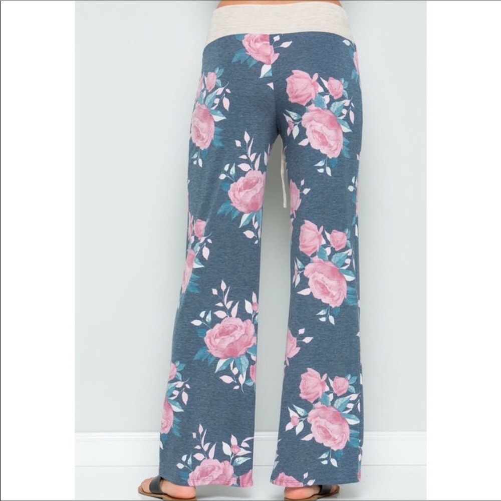 LAST 1 - Floral Casual Pants - Picture 2 of 4