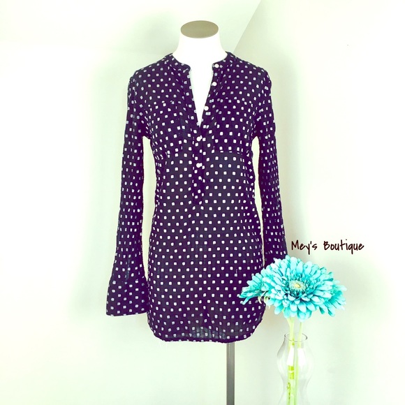 Merona Tops - ⭐️Merona Black & Polka Dotted Elegant Blouse⭐️