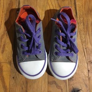 Adorable Grey and Purple Converse