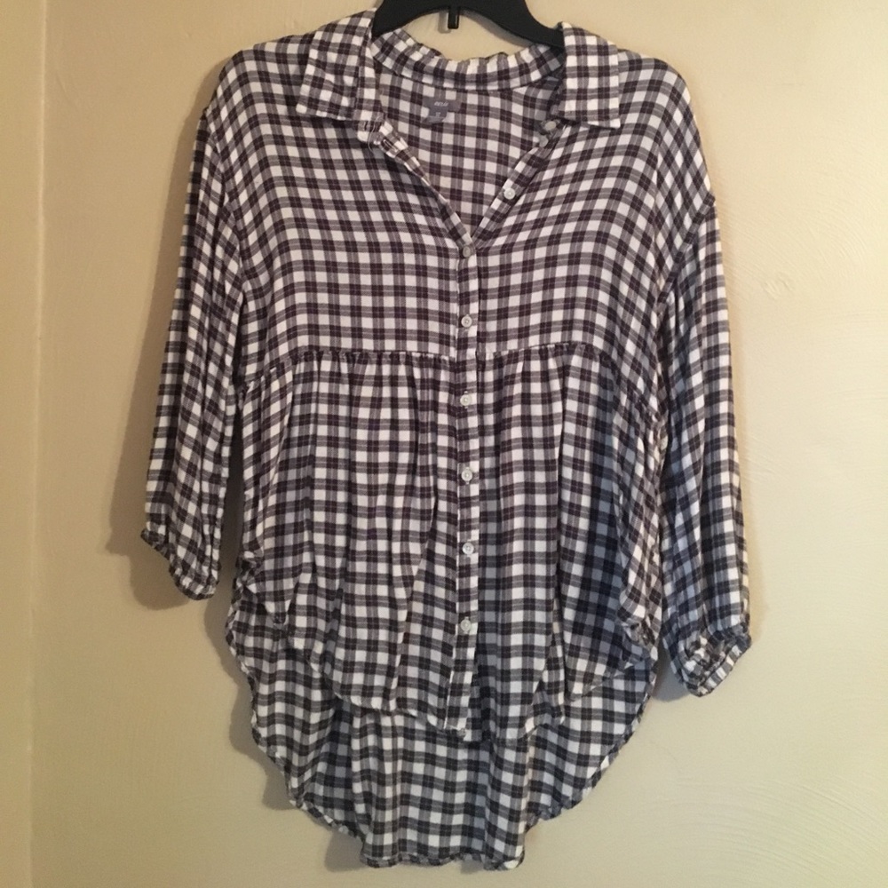 American eagle plaid top