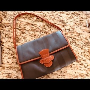 Fendi faux black and brown hobo bag