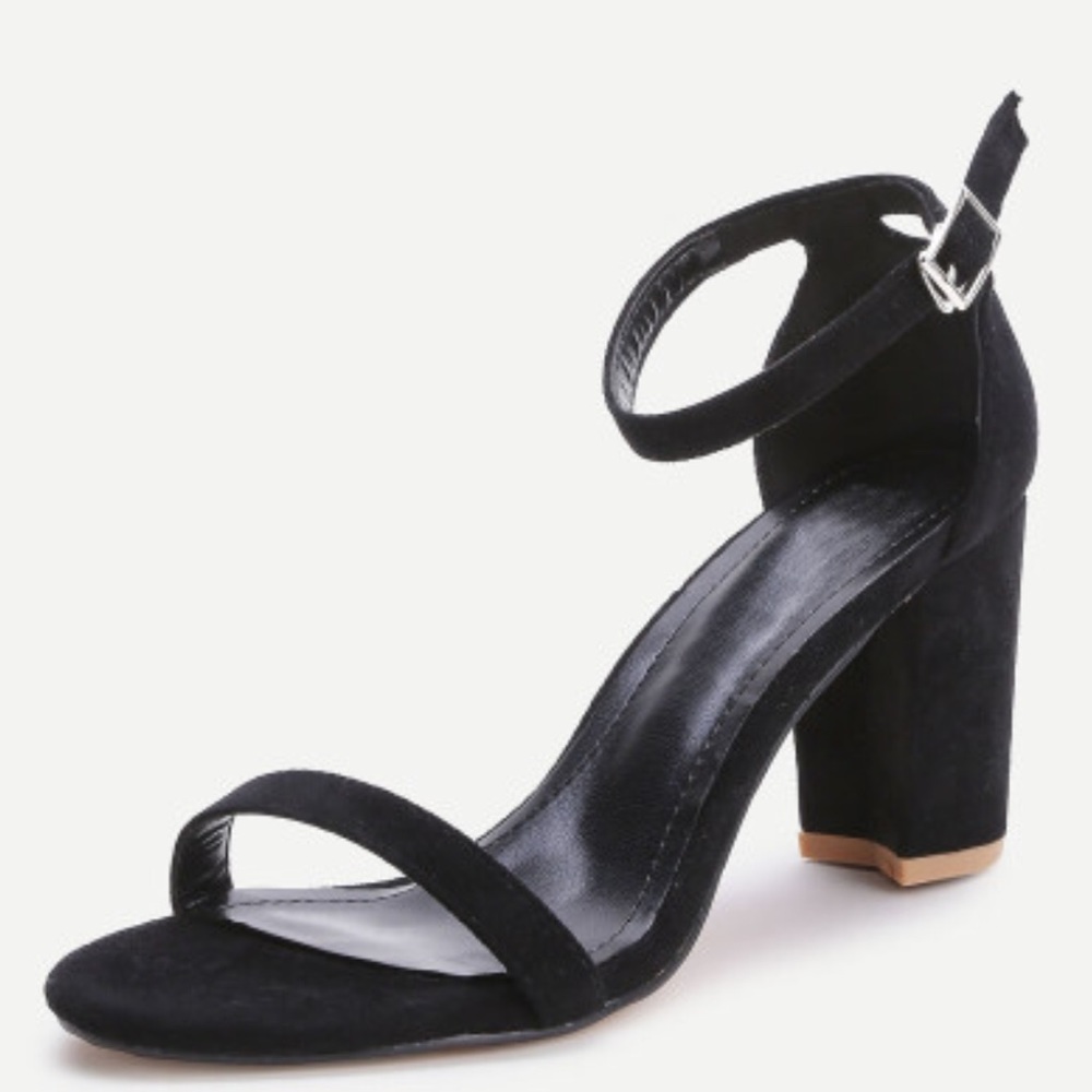 Two Part Blocked Heel Sandals