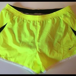 Nike Dry-Fit Yellow Running Shorts
