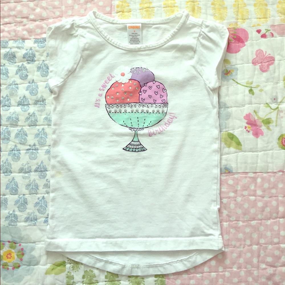 Gymboree girls birthday t-shirt