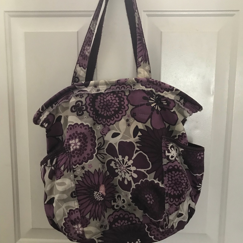 Purple Floral Thirty One Shoulder Bag