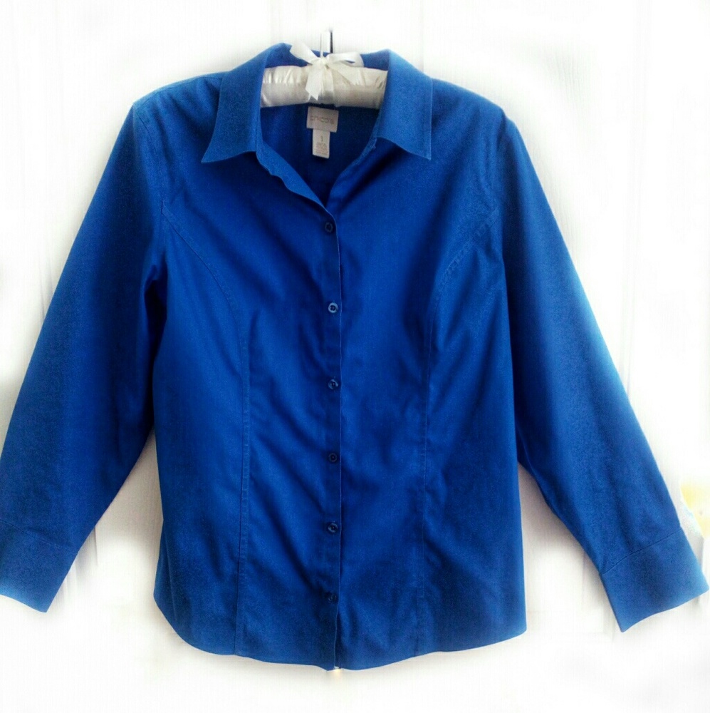 ⬇Classy Chico's Fitted Shirt NWOT - Picture 1 of 6