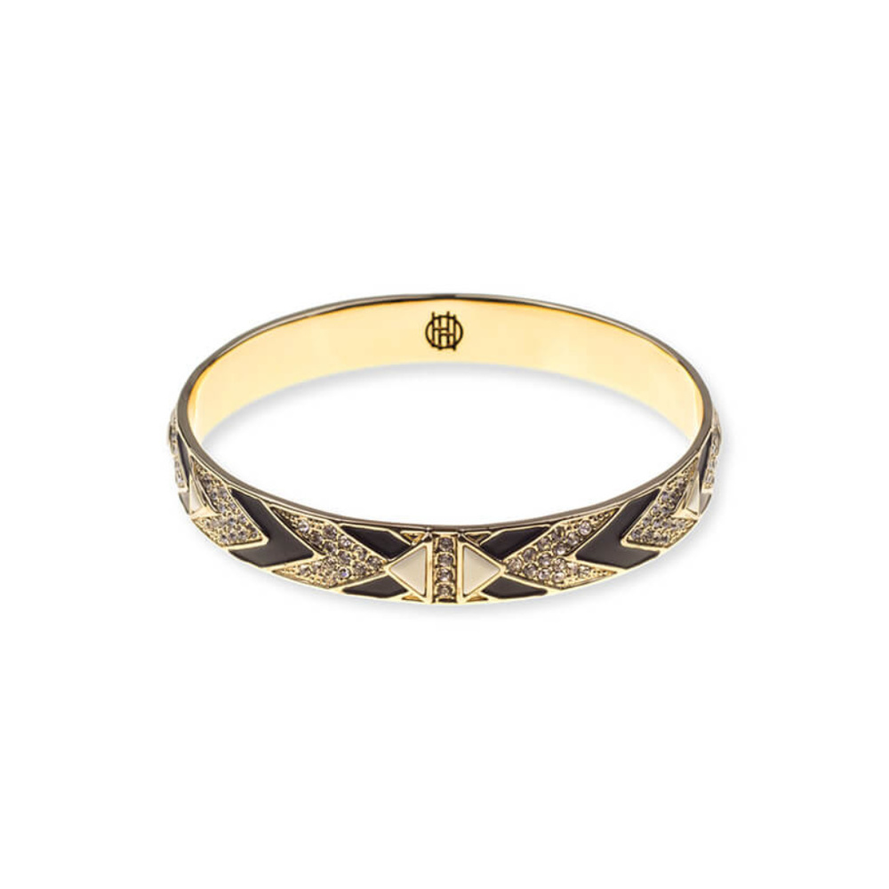 House of Harlow 1969 black and gold bangle