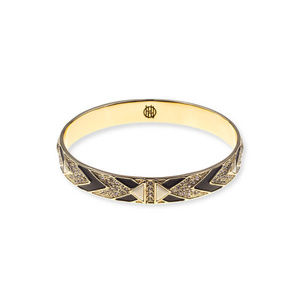 House of Harlow 1969 black and gold bangle