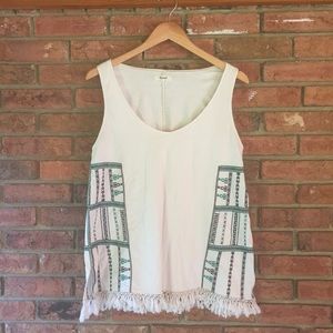 Madewell Embroidered Fringe Tank
