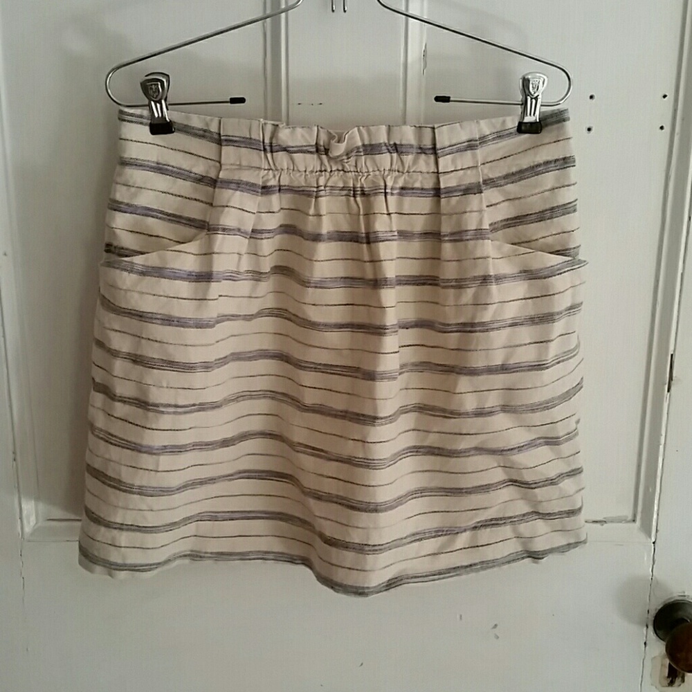 J crew striped skirt