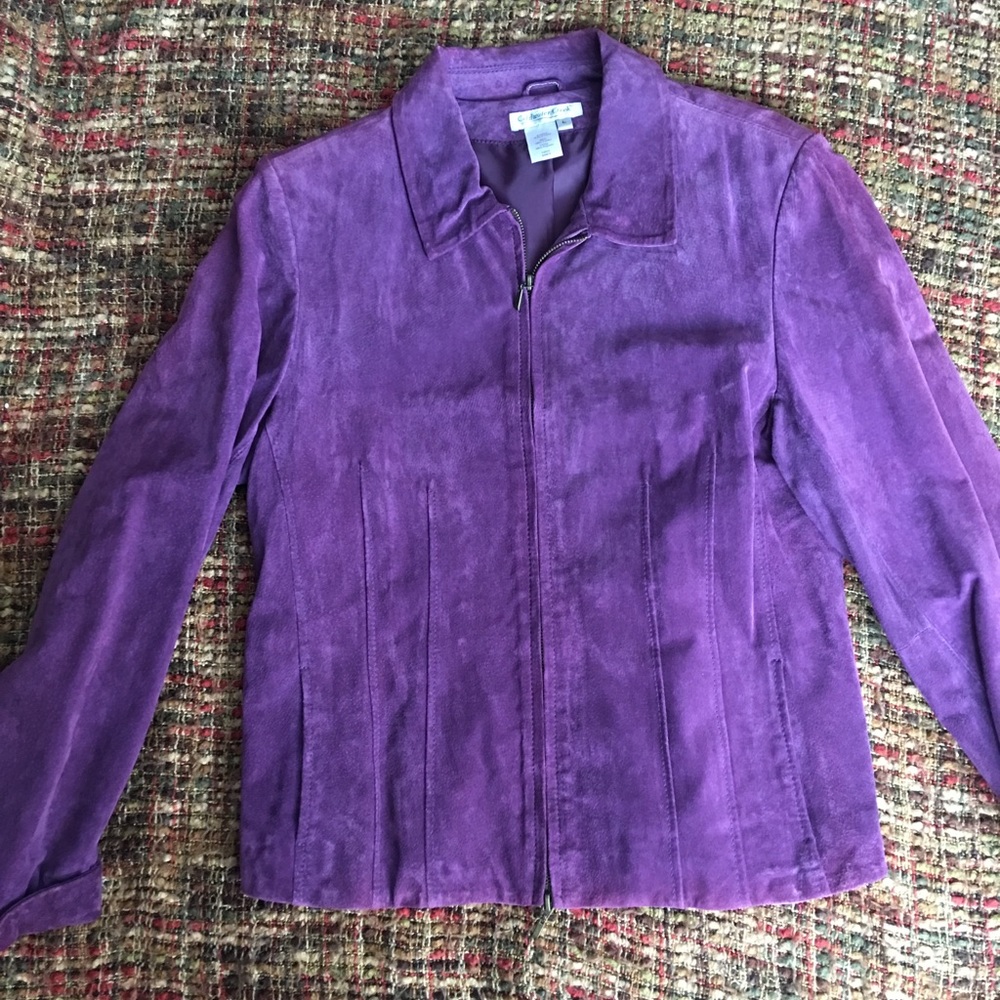 Brushed leather jacket