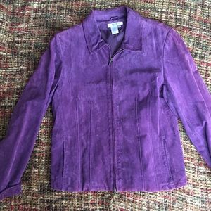 Brushed leather jacket