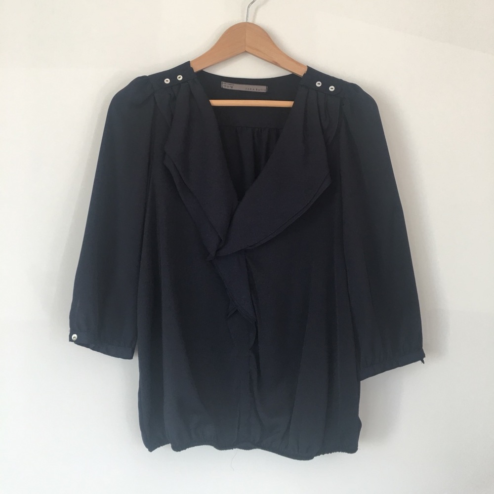 Zara navy blouse