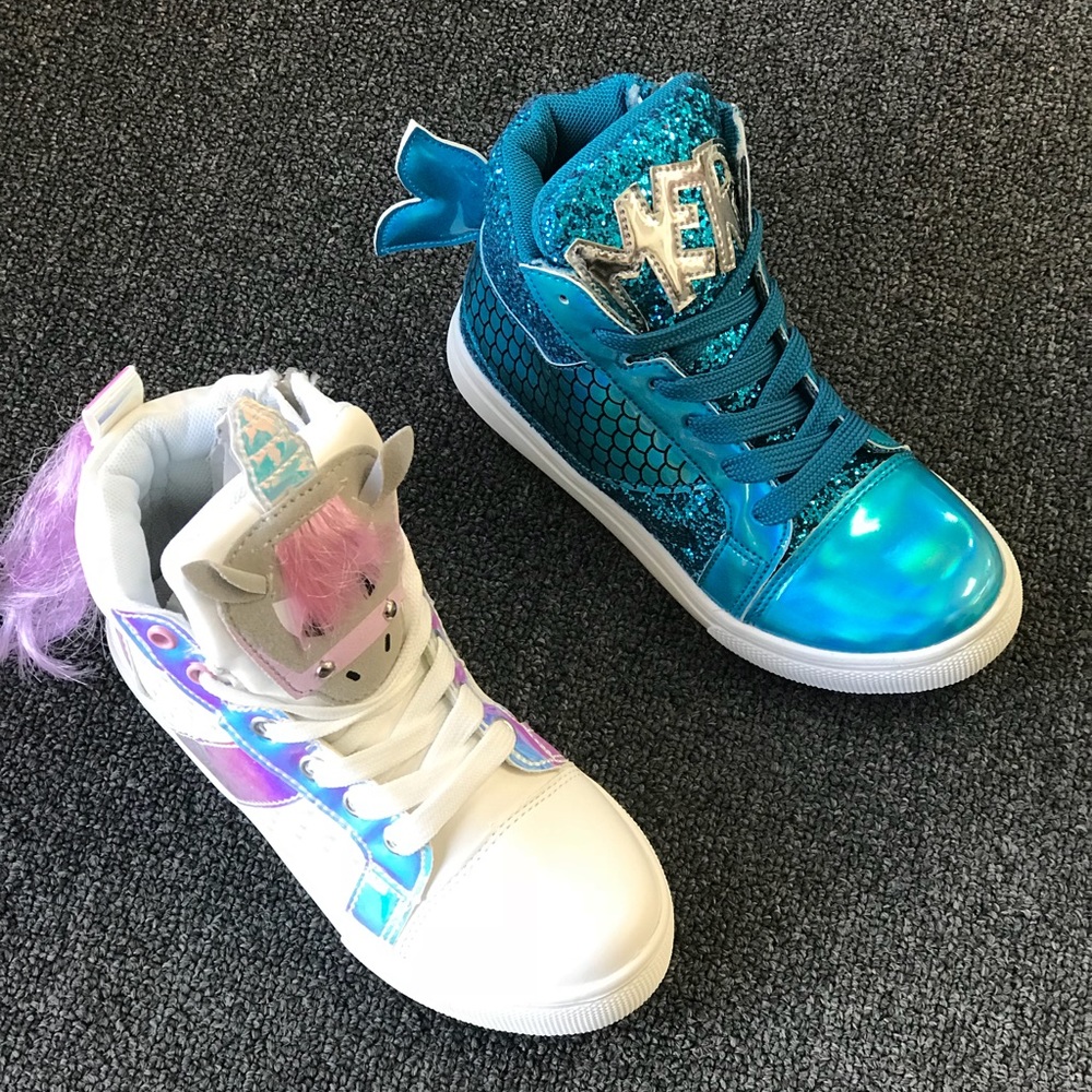 **HP**NEW SIZES**Girls mermaid lace up sneakers - Picture 7 of 7