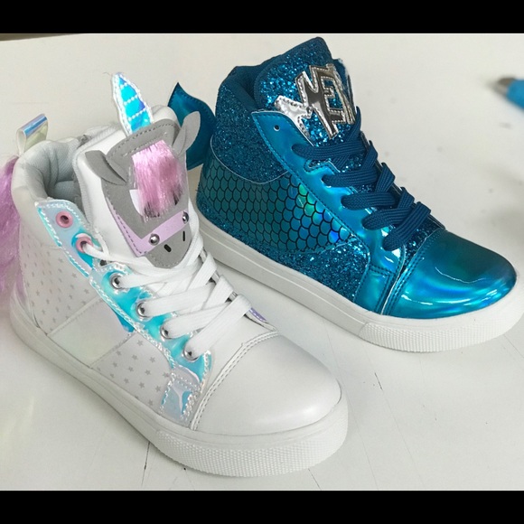 **HP**NEW SIZES**Girls mermaid lace up sneakers - Picture 6 of 7