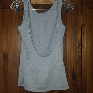 Sexy open back scoop tank top
