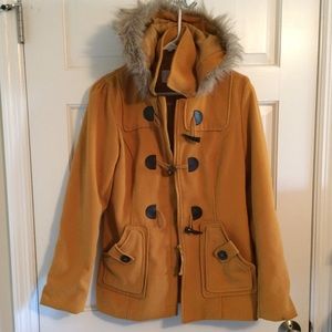 Happy mustard toggle coat from Target