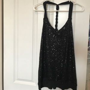 Express Twist Racerback Sequin Tank