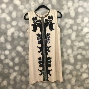Beautiful cream and black sequins dress