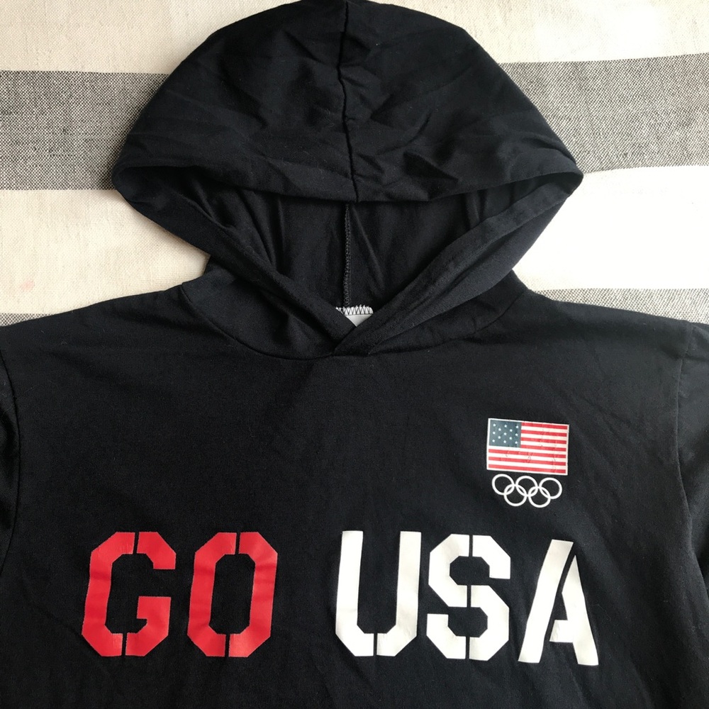 Olympic GO USA Hooded Long Sleeve Navy Tee
