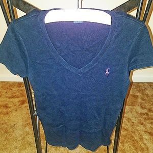 Ralph Lauren Sport Black V-neck tee